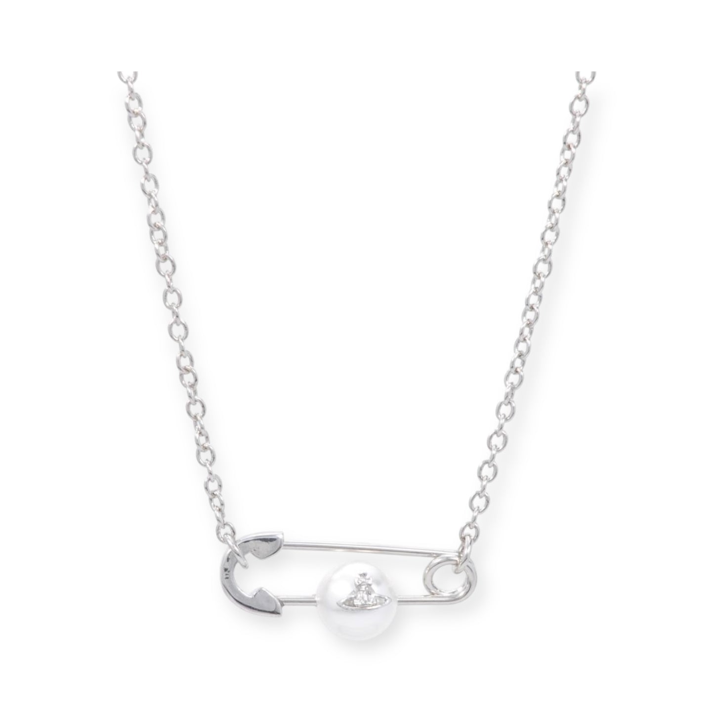 Safety Pin Pearl Design Necklace Gold & Silver (2 colors)