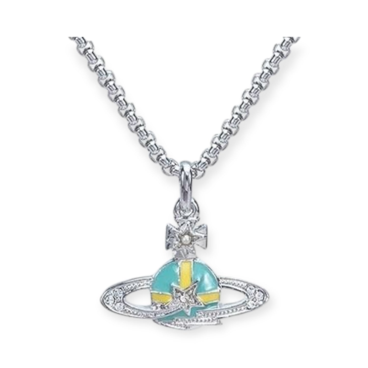 Multicolor Mini 10MM Orb Shooting Star Saturn Necklace (3 colors)