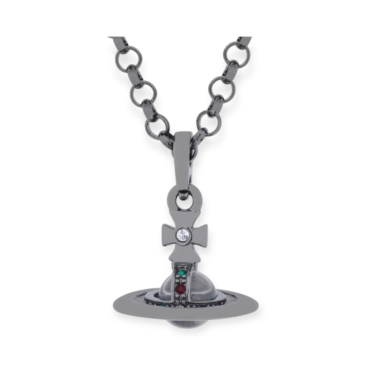 10MM Small Saturn Orb Pendant Necklace (26 Colors)