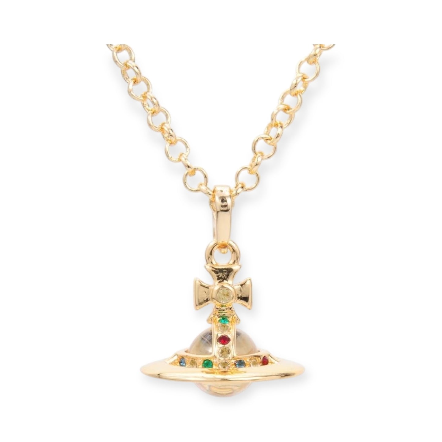 10MM Small Saturn Orb Pendant Necklace (26 Colors)