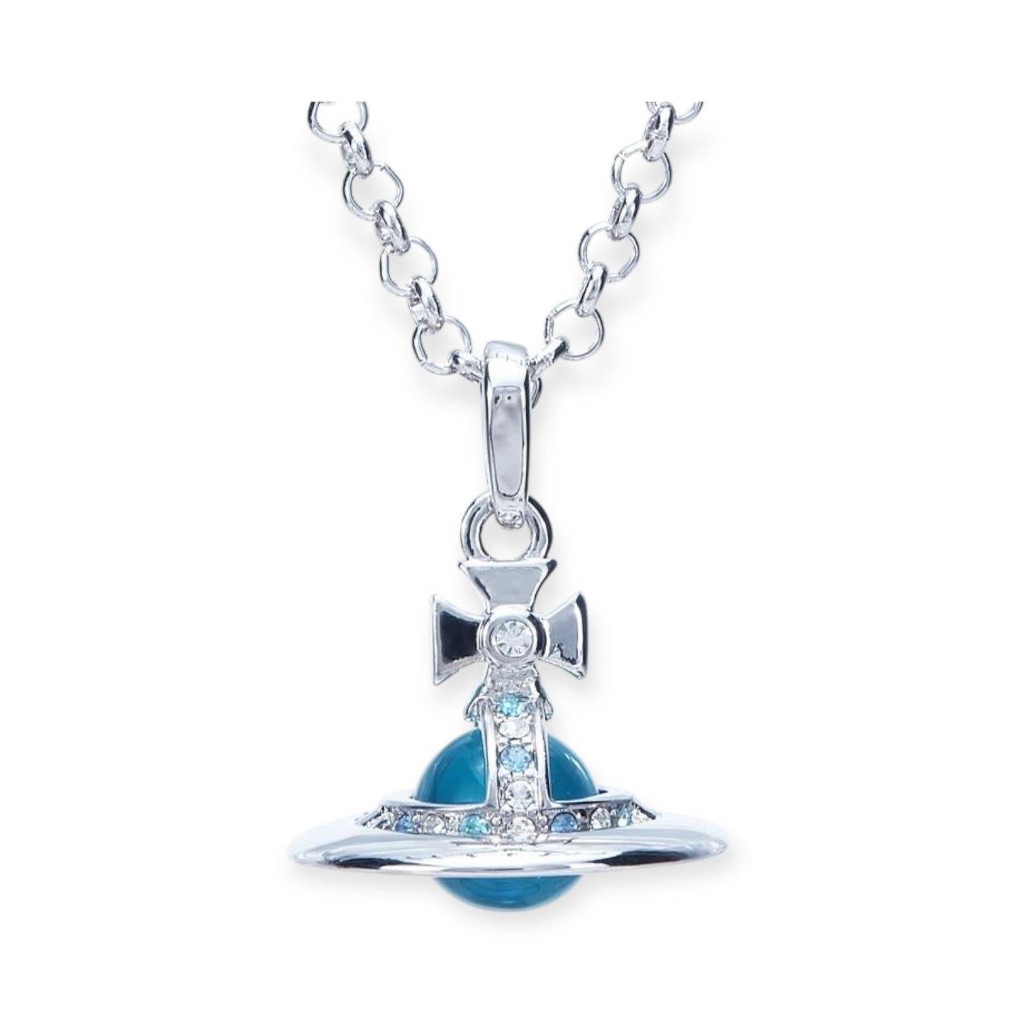 10MM Small Saturn Orb Pendant Necklace (26 Colors)