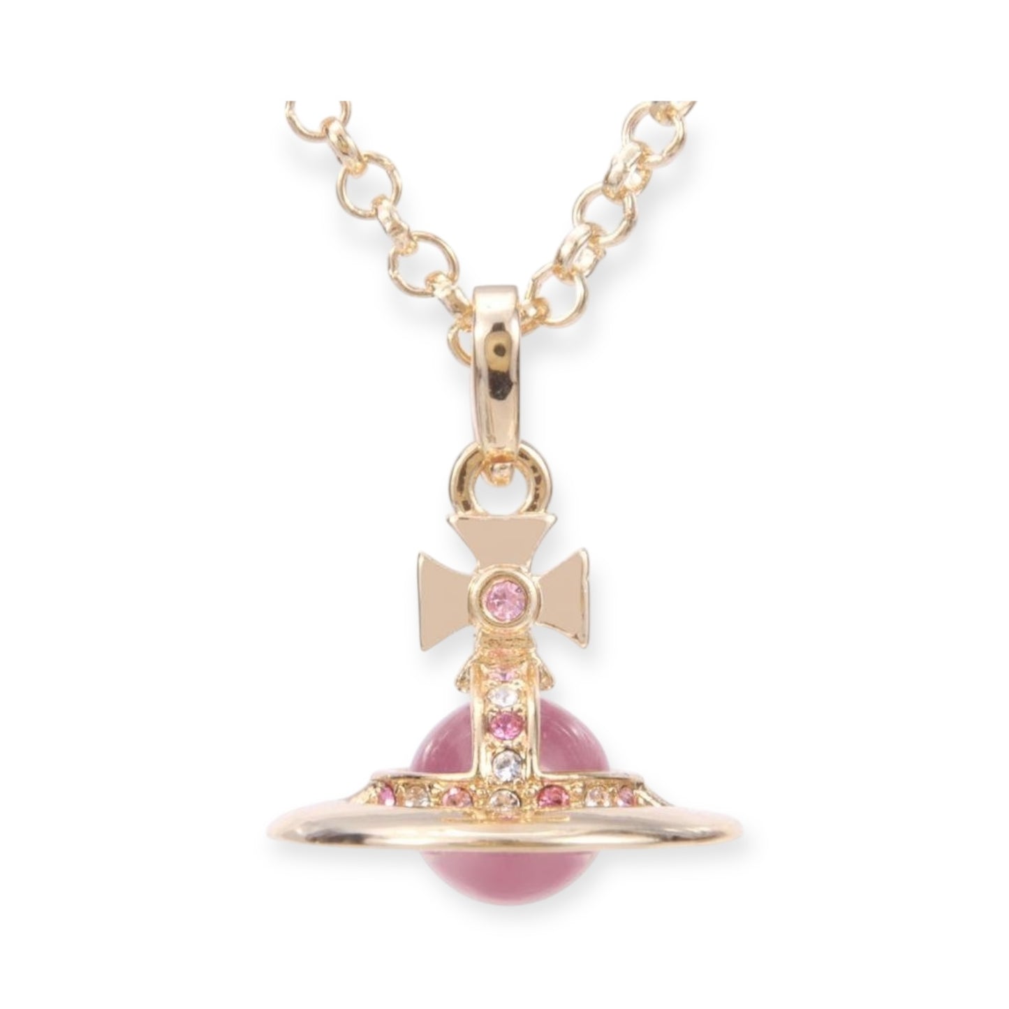 10MM Small Saturn Orb Pendant Necklace (26 Colors)