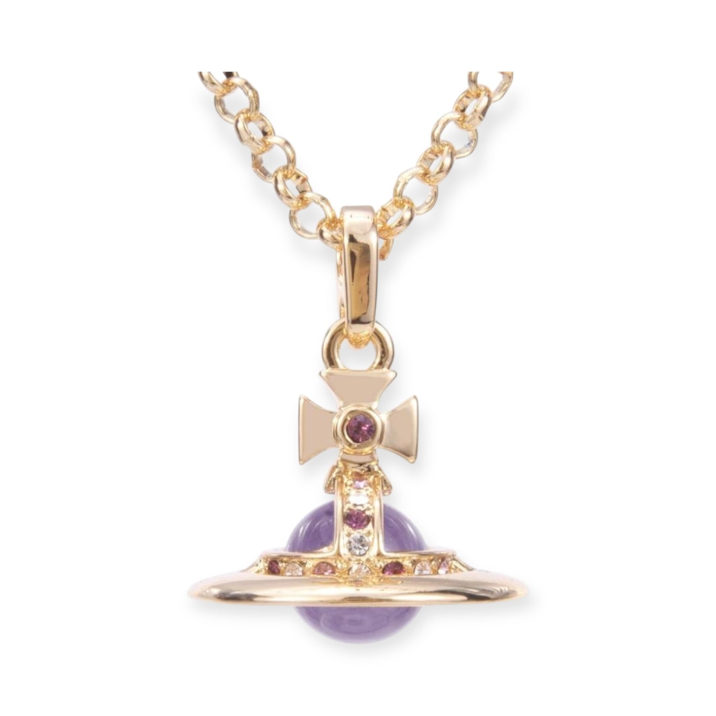 10MM Small Saturn Orb Pendant Necklace (26 Colors)