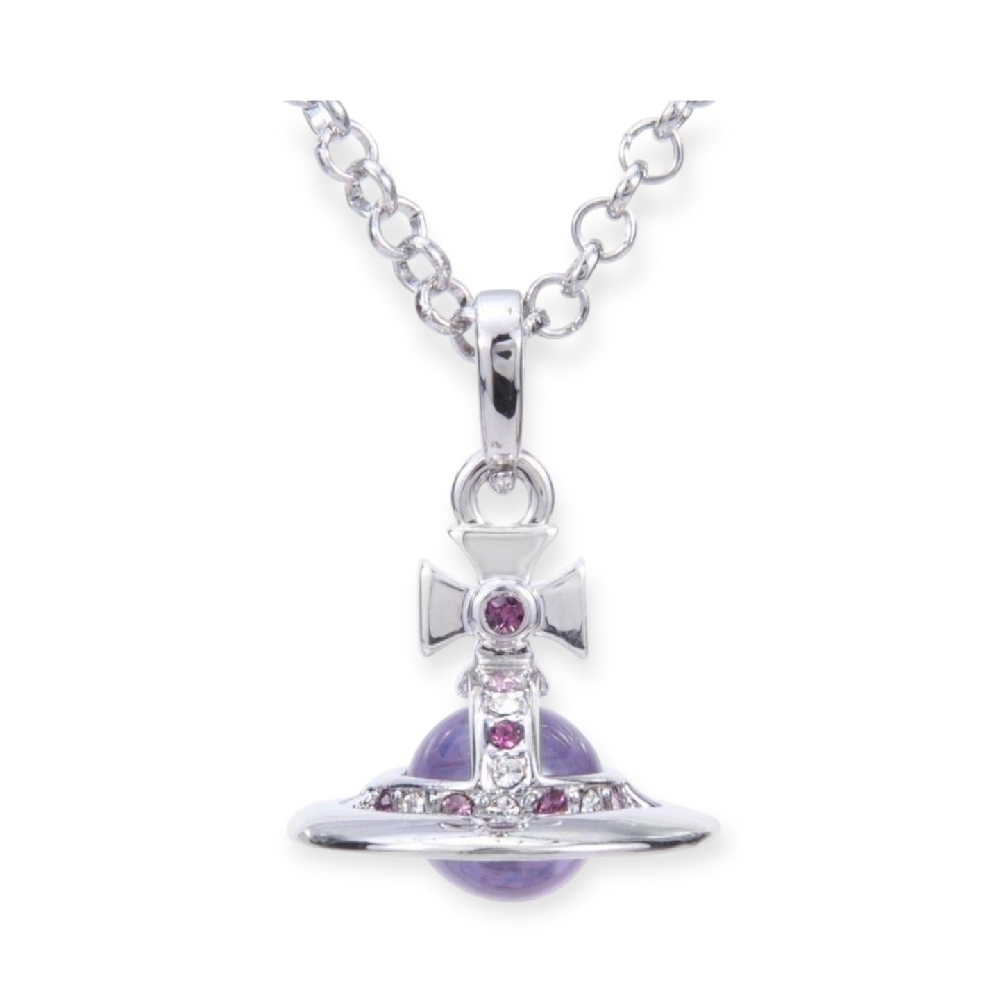 10MM Small Saturn Orb Pendant Necklace (26 Colors)