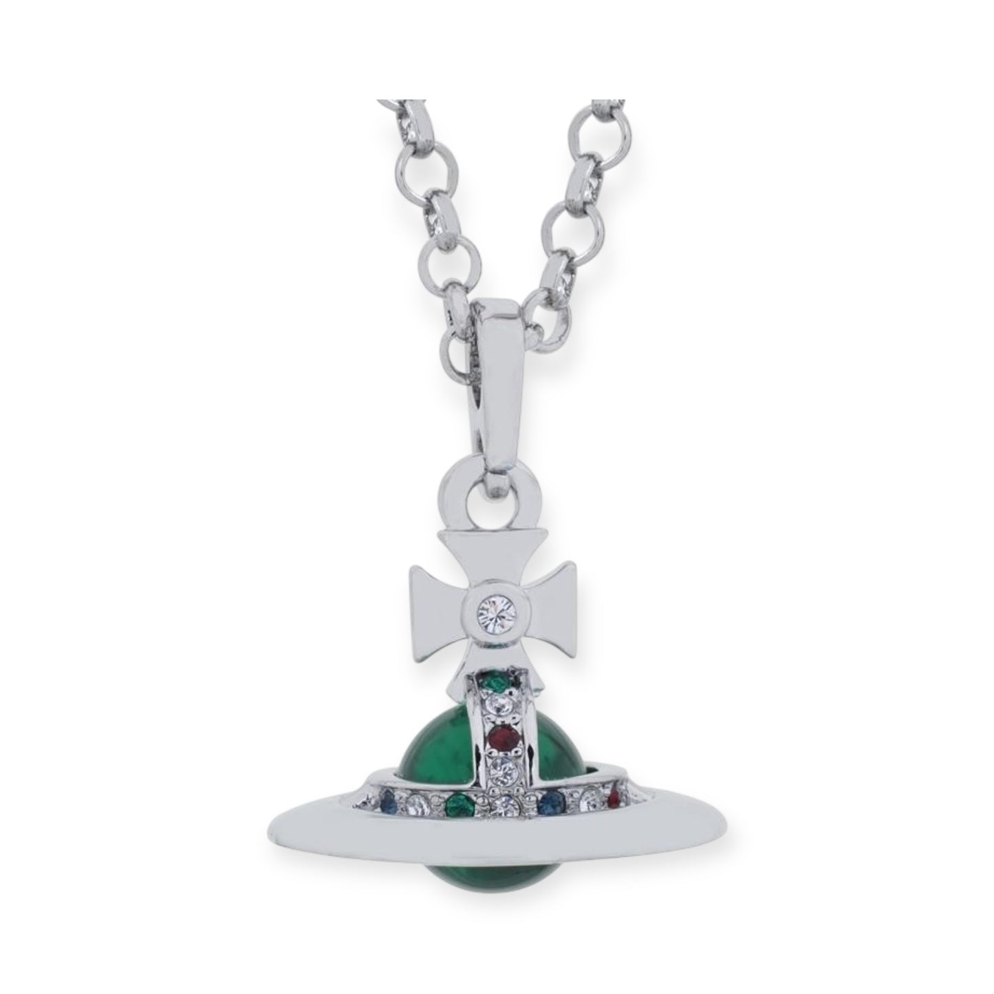 10MM Small Saturn Orb Pendant Necklace (26 Colors)