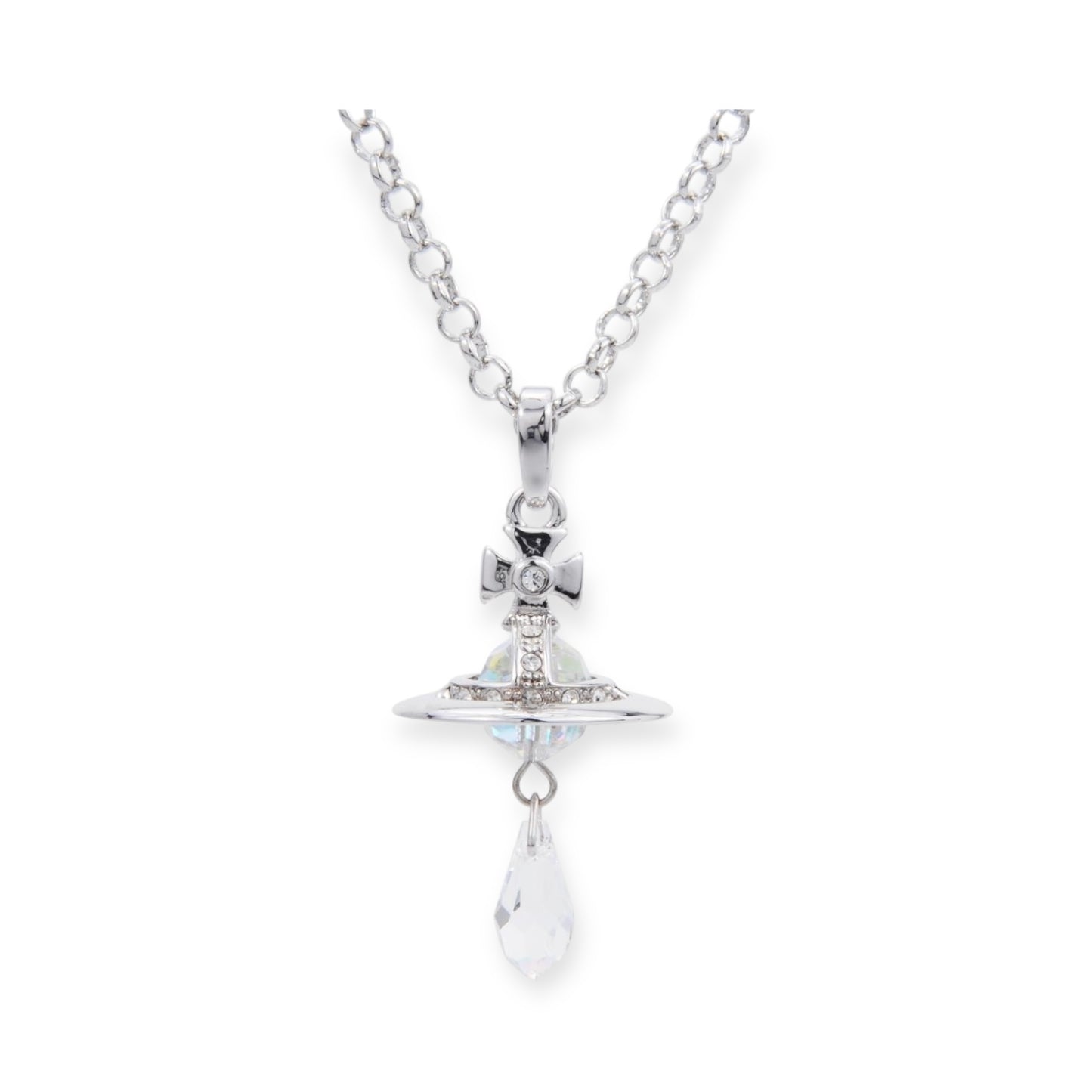 Crystal Orb Water Drop Pendant Necklace (4 Colors)
