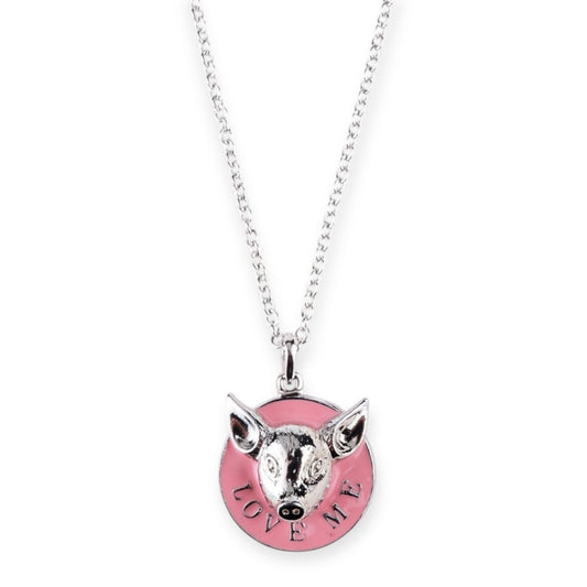 Pig Pink Love Me Pendant Necklace