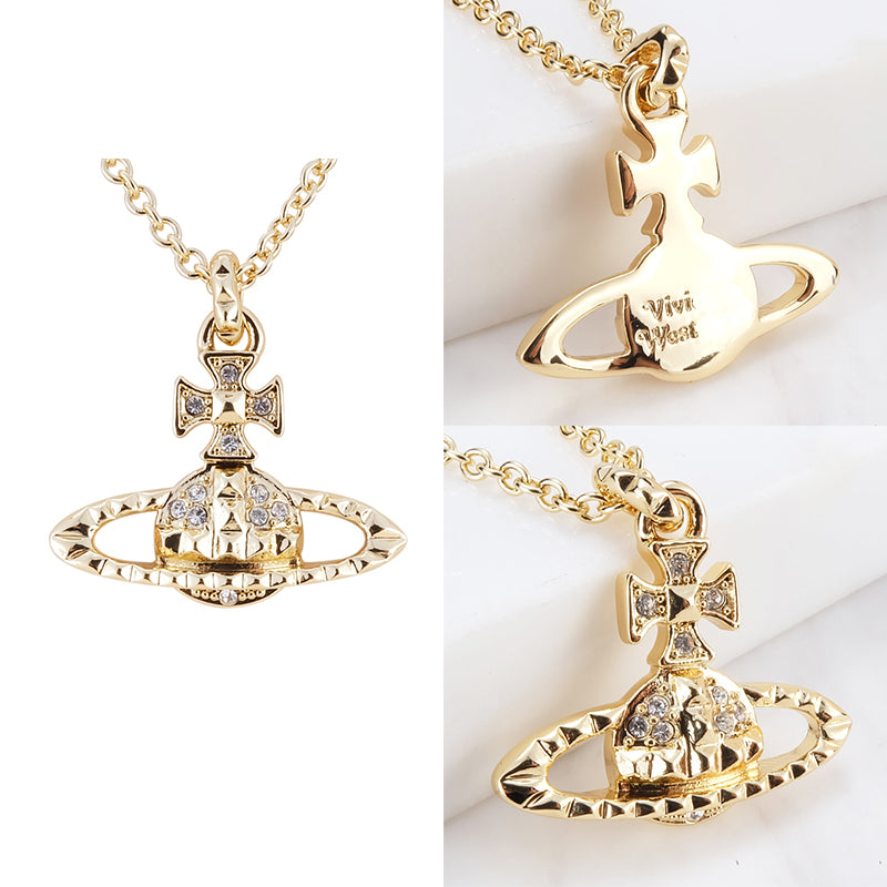 Abstract Shape Multigem 2D Orb Necklace (4 colors)