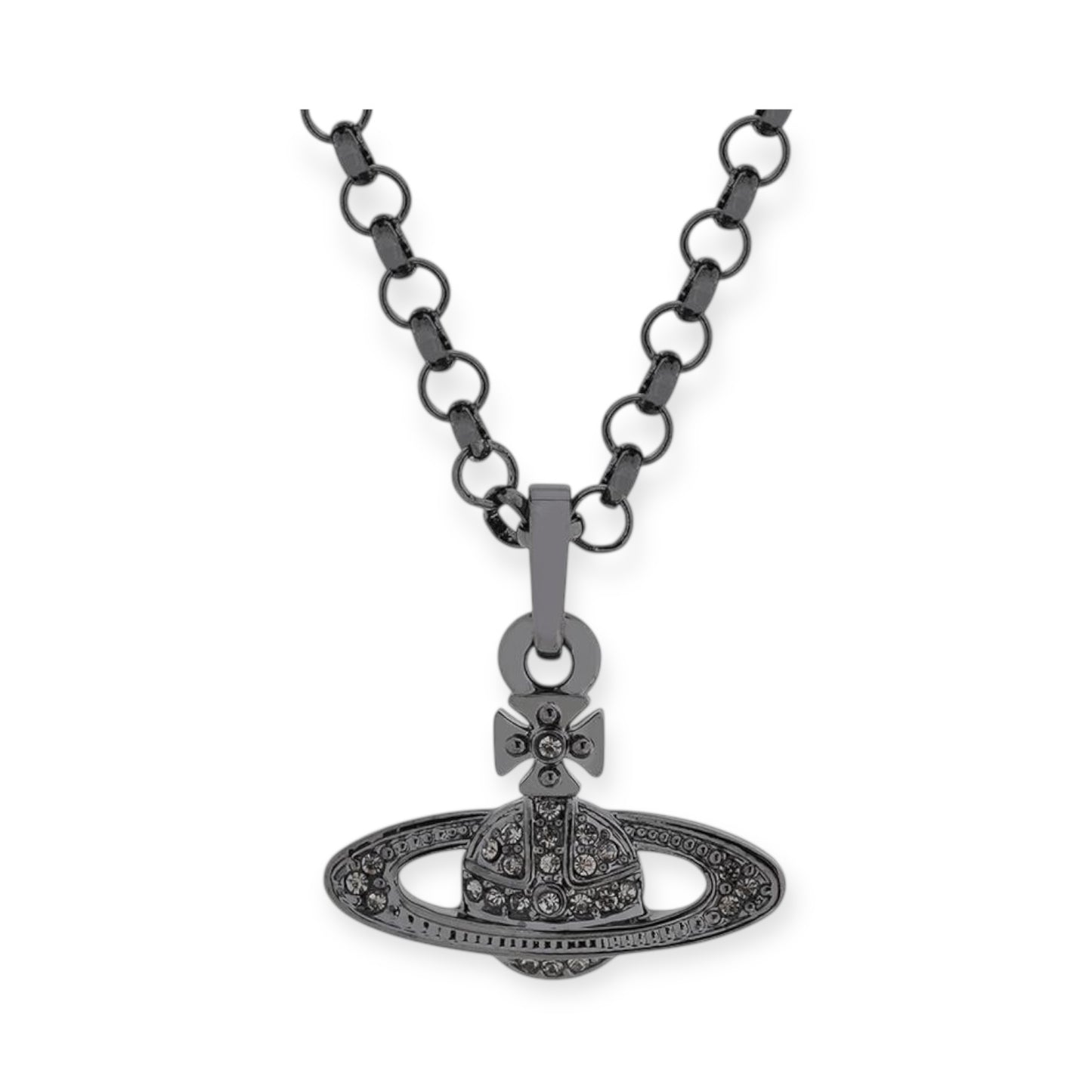 Mini Gem Studded 10MM Orb Pendant Necklace (7 Colors)