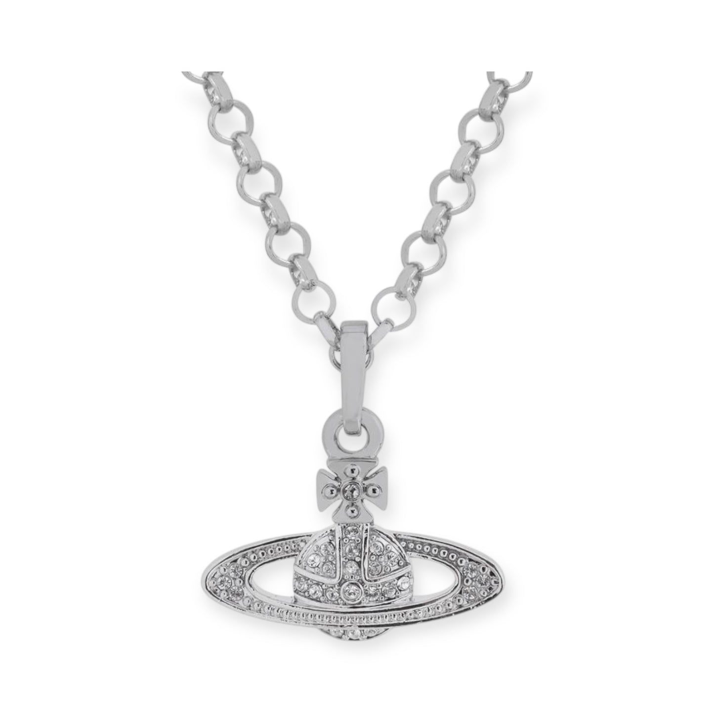 Mini Gem Studded 10MM Orb Pendant Necklace (7 Colors)