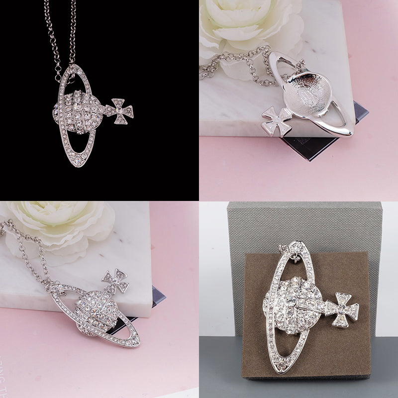 Sideways Hanging Staple Colors Pendant Necklace (3 colors)