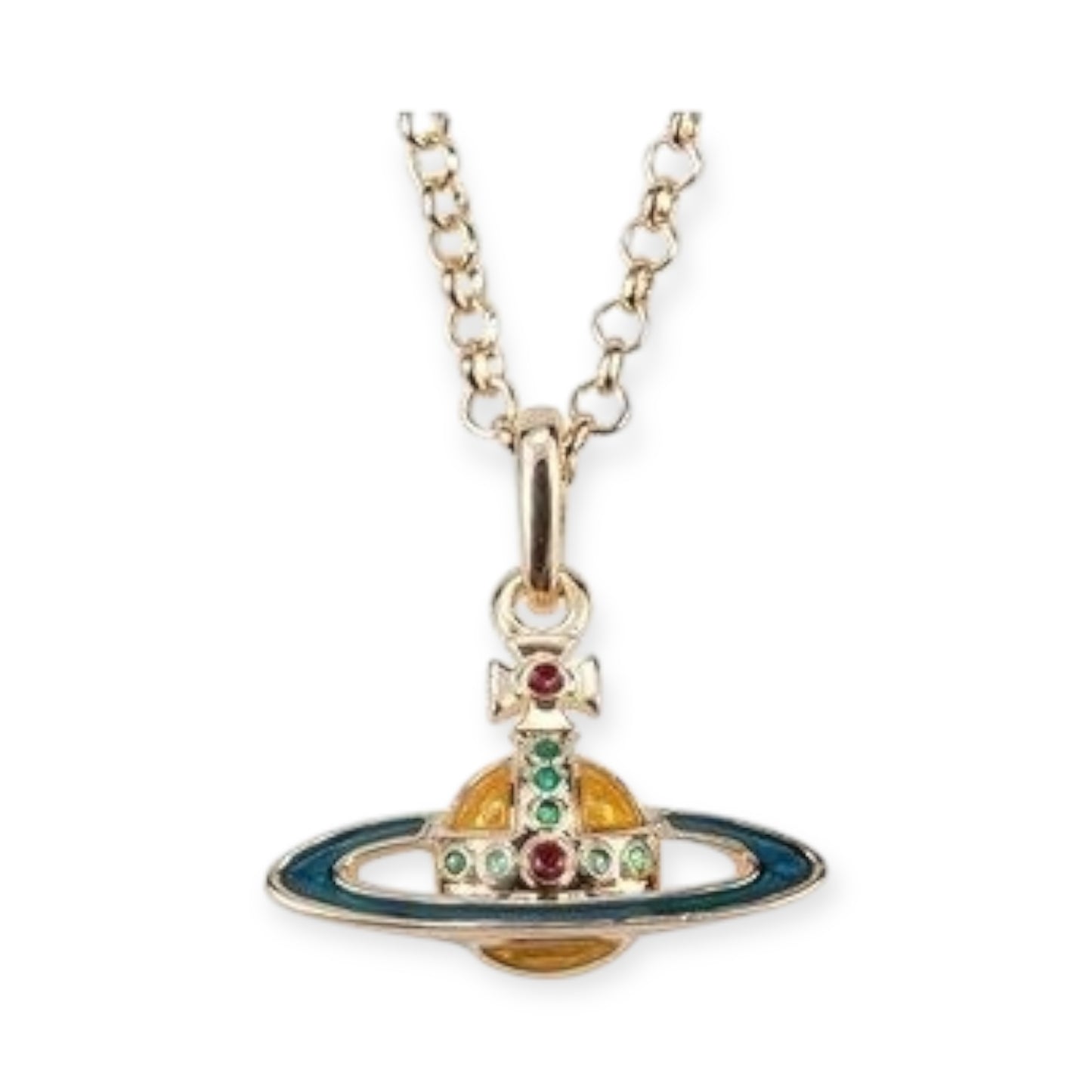 Mini Colorful Abstract 10MM Orb Pendant Necklace (7 Colors)