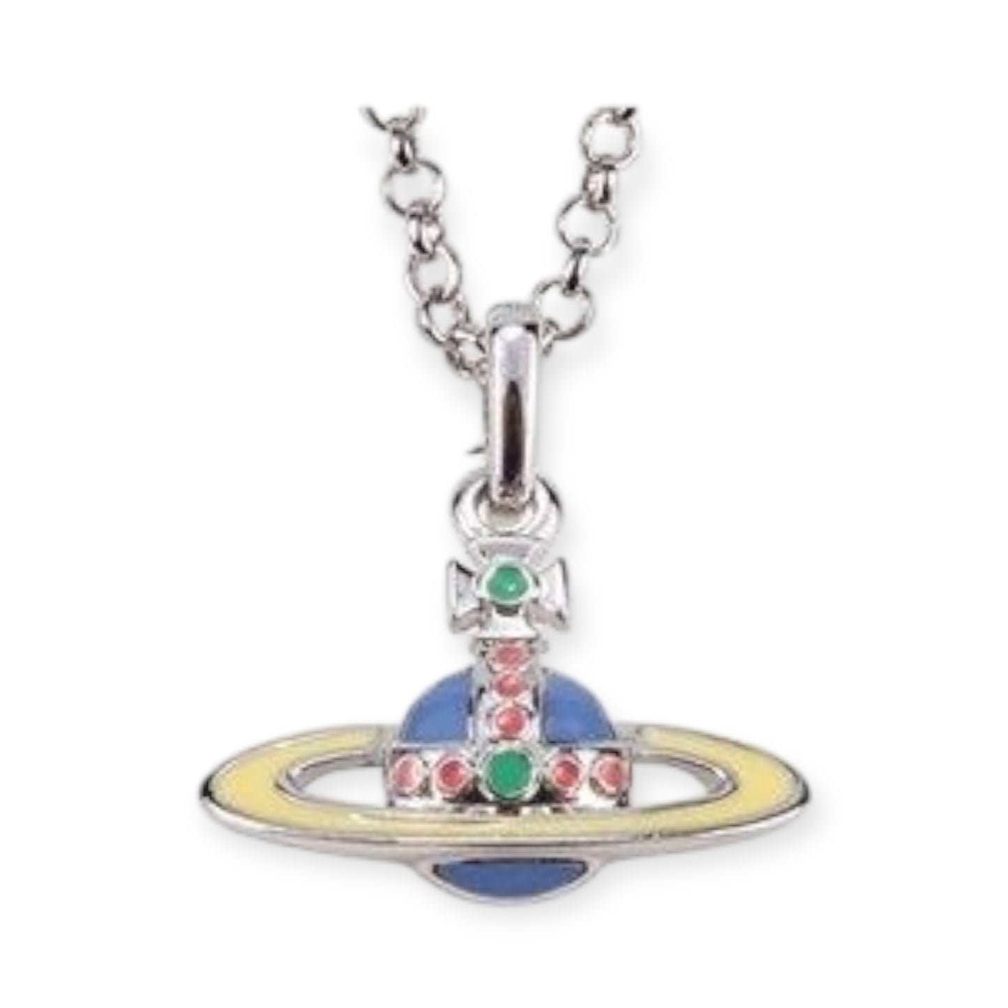 Mini Colorful Abstract 10MM Orb Pendant Necklace (7 Colors)