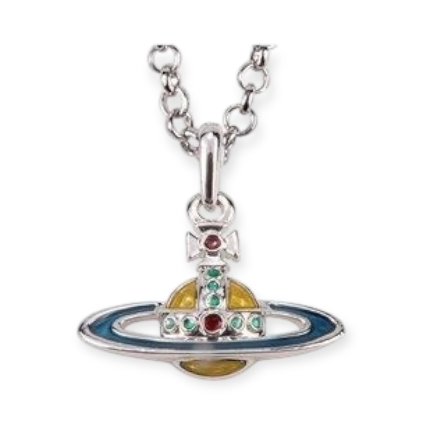 Mini Colorful Abstract 10MM Orb Pendant Necklace (7 Colors)