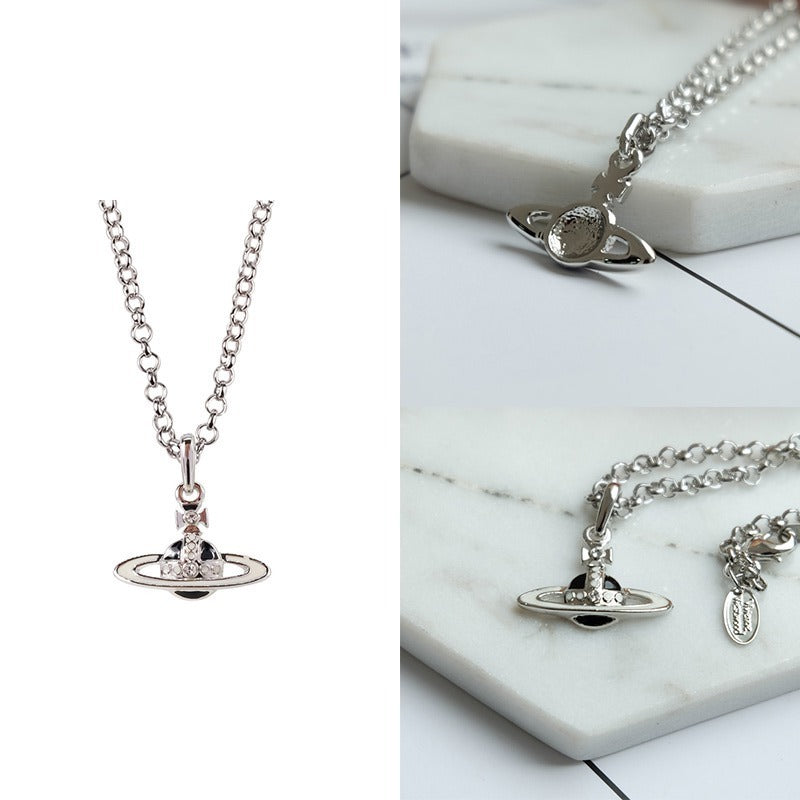 Mini Colorful Abstract 10MM Orb Pendant Necklace (7 Colors)