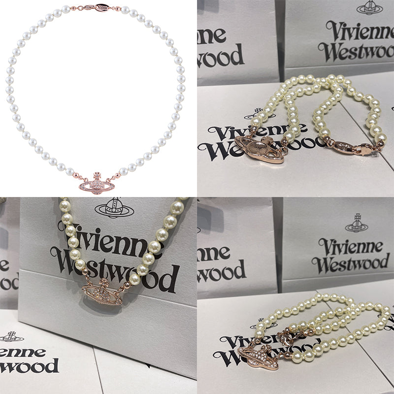 Beaded Pearl Abstract Bas Pendant Orb Necklace (3 Colors)