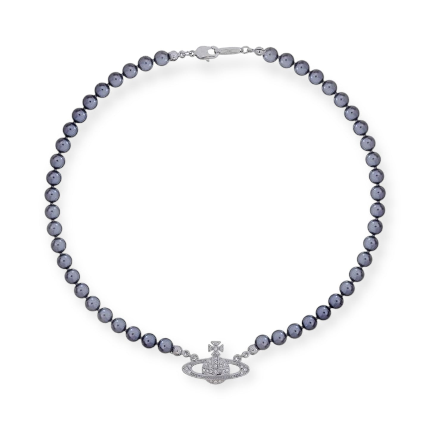 Beaded Pearl Colorful Abstract Pendant Orb Necklace (4 Colors)