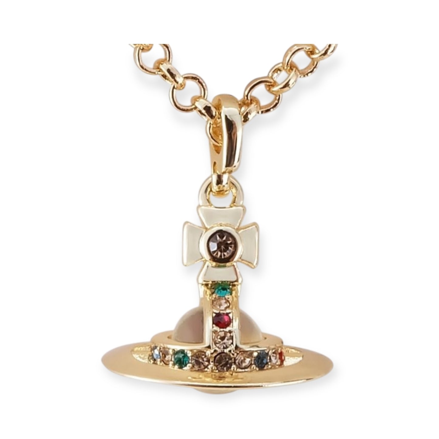 6MM Petite Saturn Orb Pendant Necklace (25 Colors)