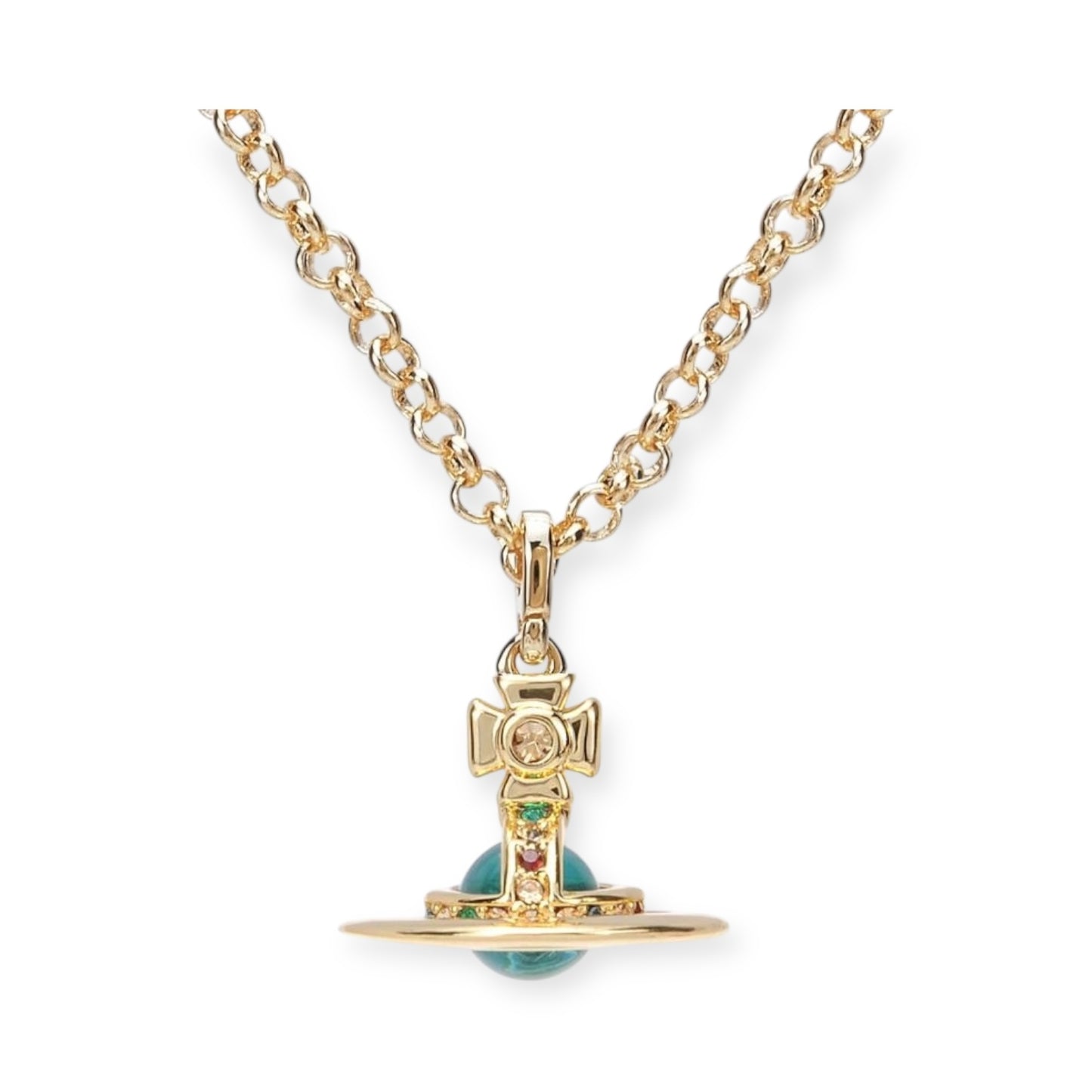 6MM Petite Saturn Orb Pendant Necklace (25 Colors)