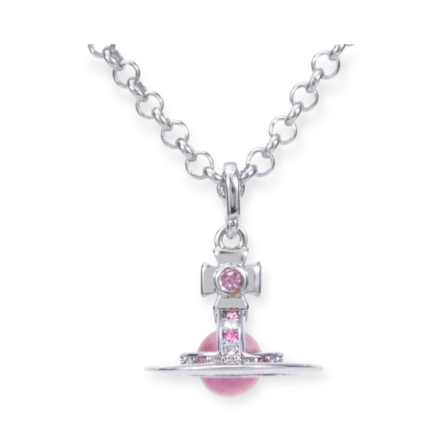 6MM Petite Saturn Orb Pendant Necklace (25 Colors)