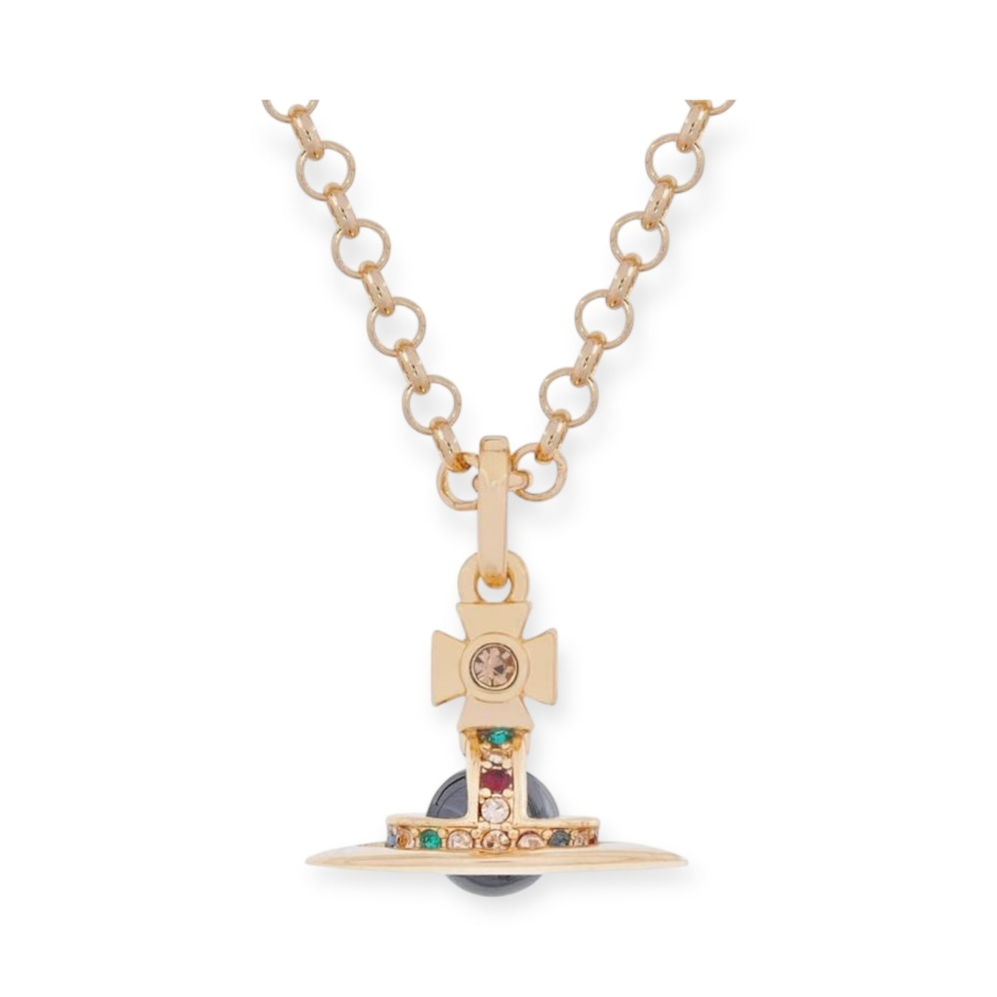 6MM Petite Saturn Orb Pendant Necklace (25 Colors)