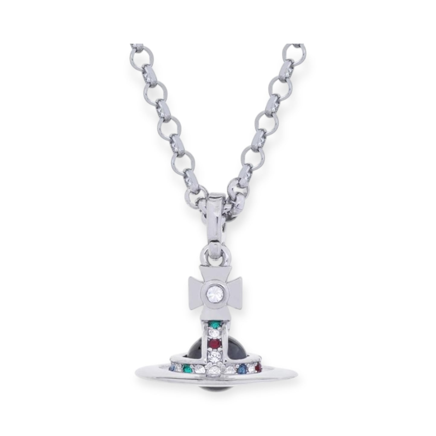 6MM Petite Saturn Orb Pendant Necklace (25 Colors)