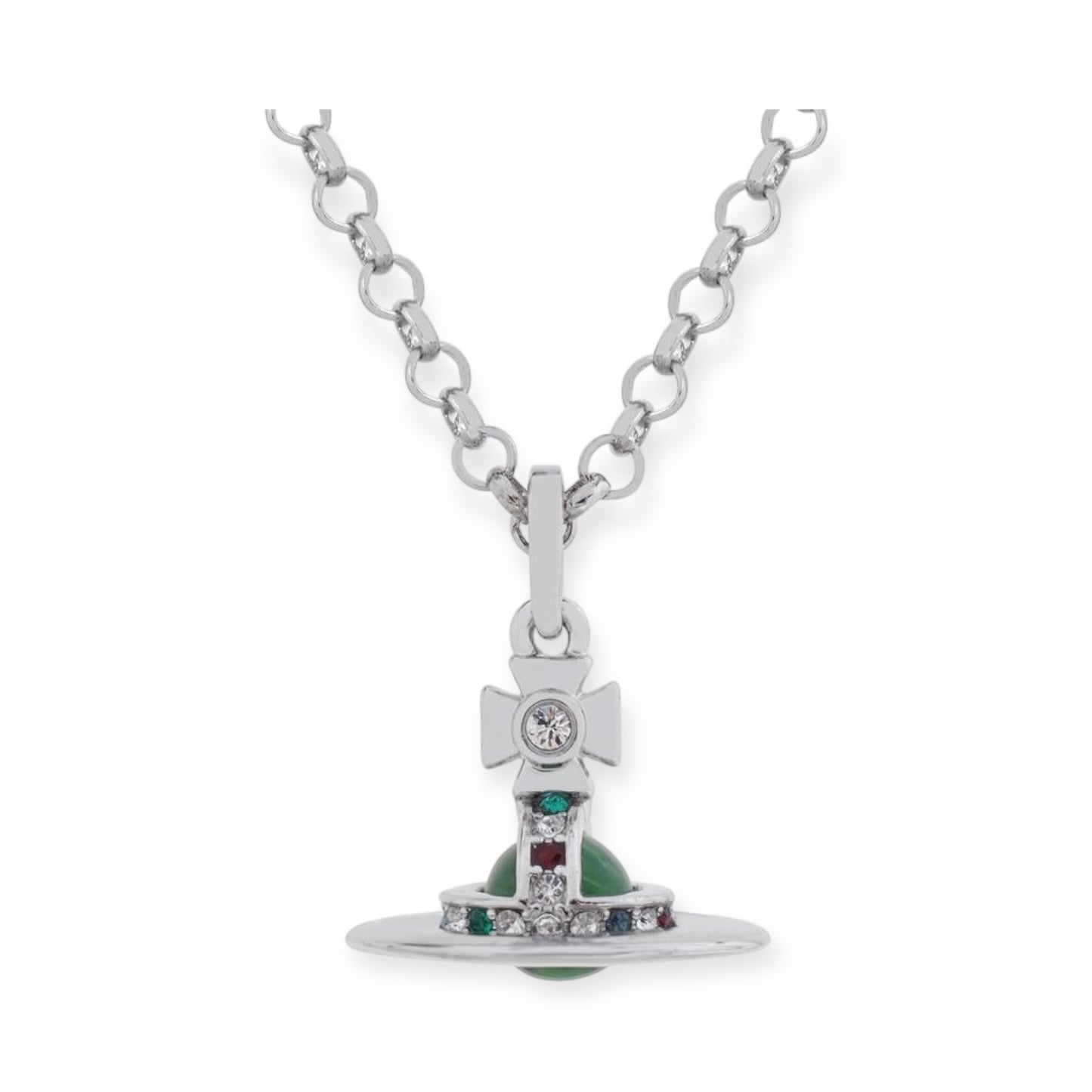 6MM Petite Saturn Orb Pendant Necklace (25 Colors)