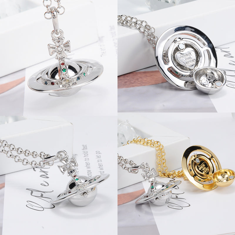 Opening Locket Orb 20MM Pendant Necklace Gold & Silver (2 colors)