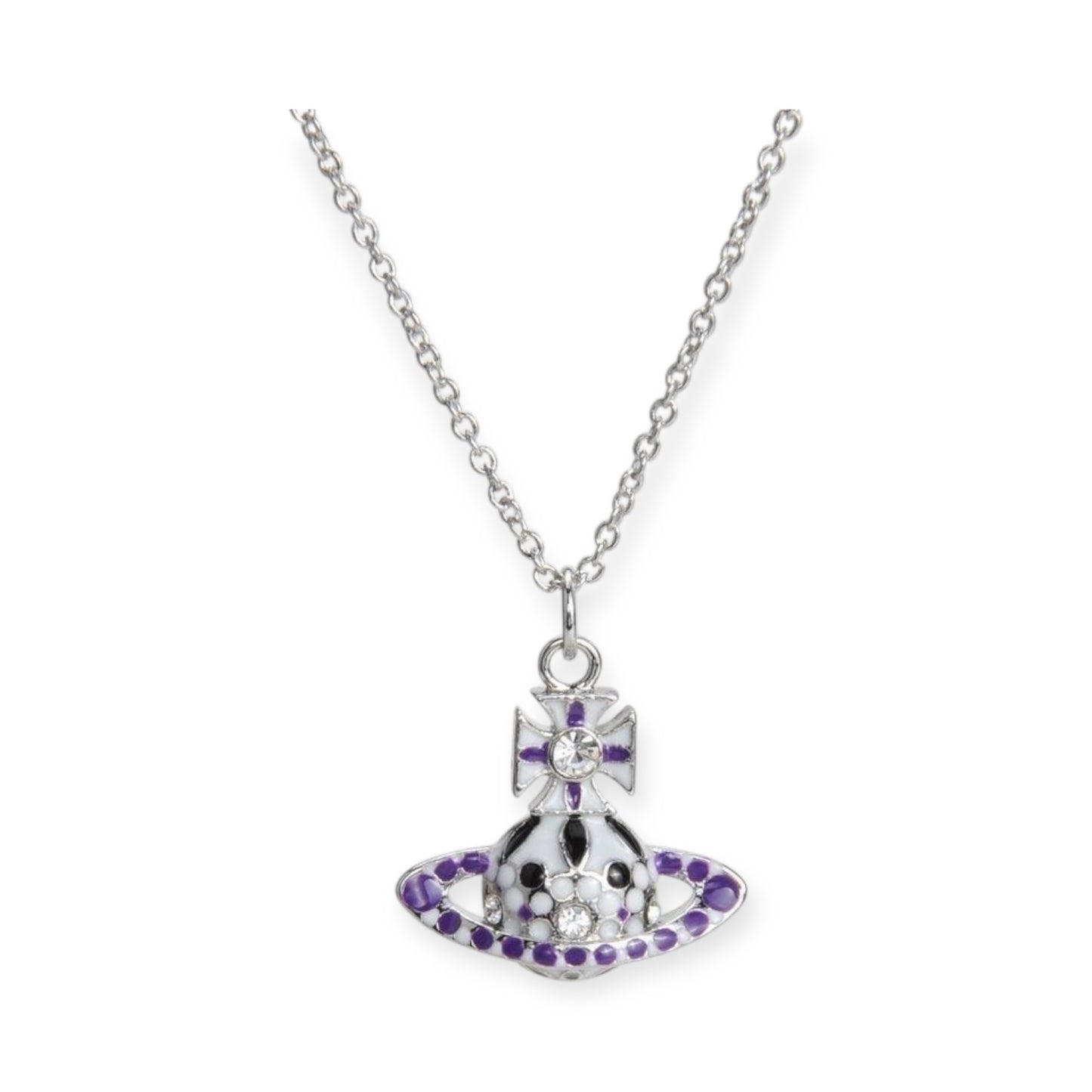 Multicolor Circus Polka Dot Design Orb Pendant Necklace (4 Colors)