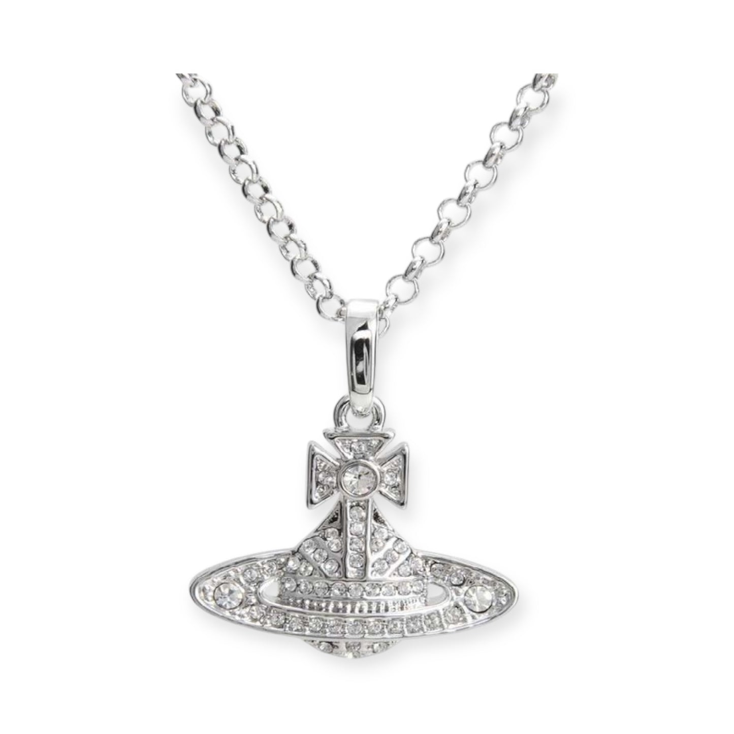 Gem Studded Union Jack Orb Pendant Necklace (5 Colors)