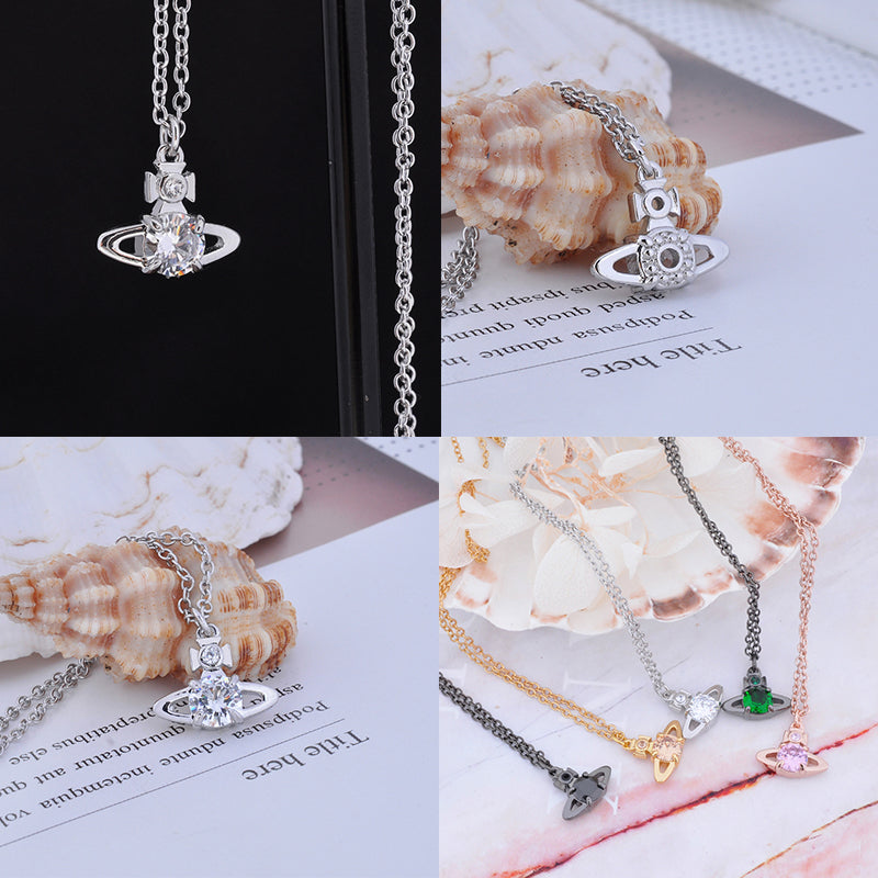 Mini Gem Stud Orb Pendant Necklace (5 Colors)