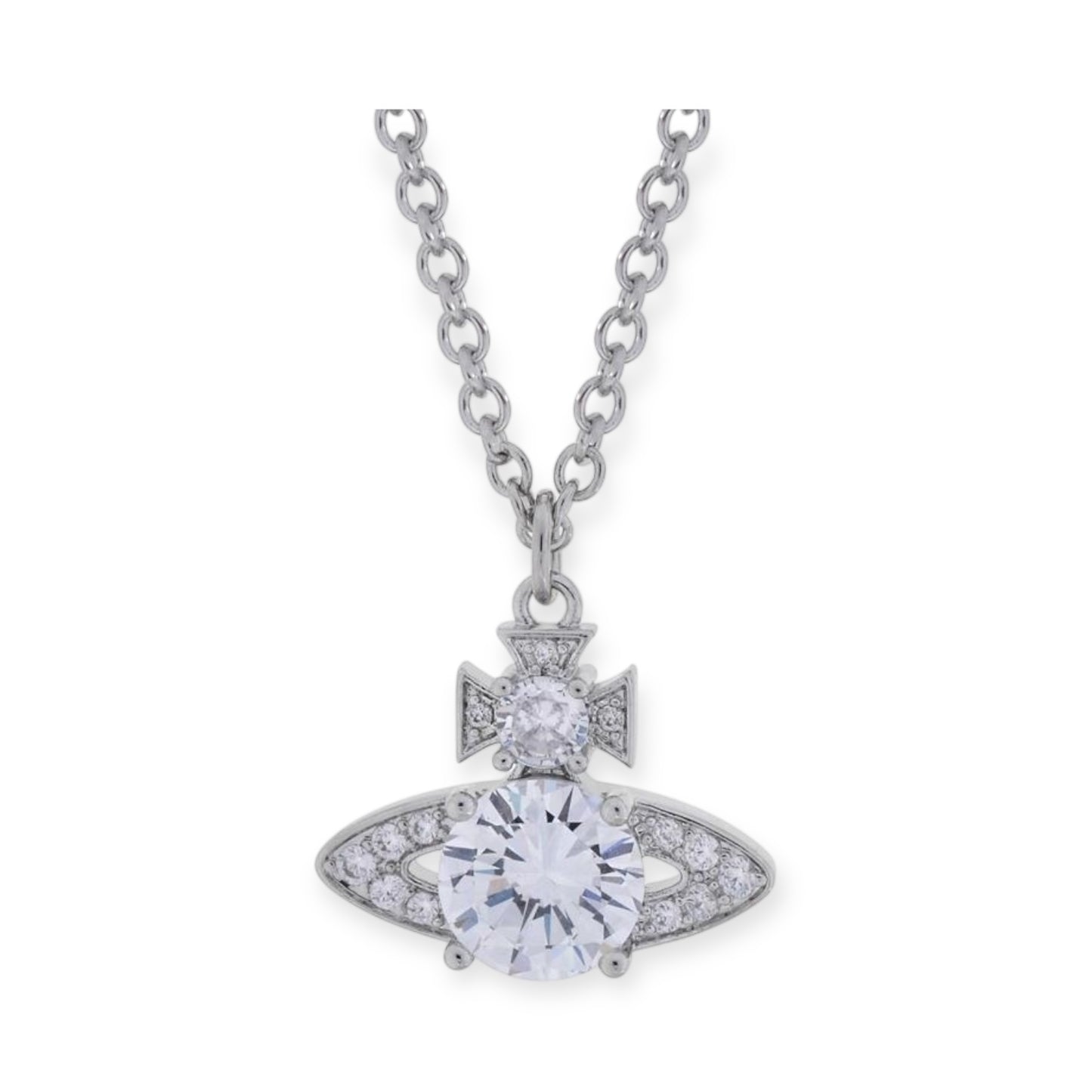 Multicolor Gem Encrusted Studded Orb Pendant Necklace (4 Colors)