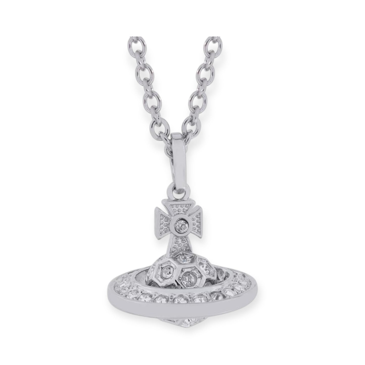 Multicolor Gem Studded Soccer Ball Design Orb Pendant Necklace (4 Colors)