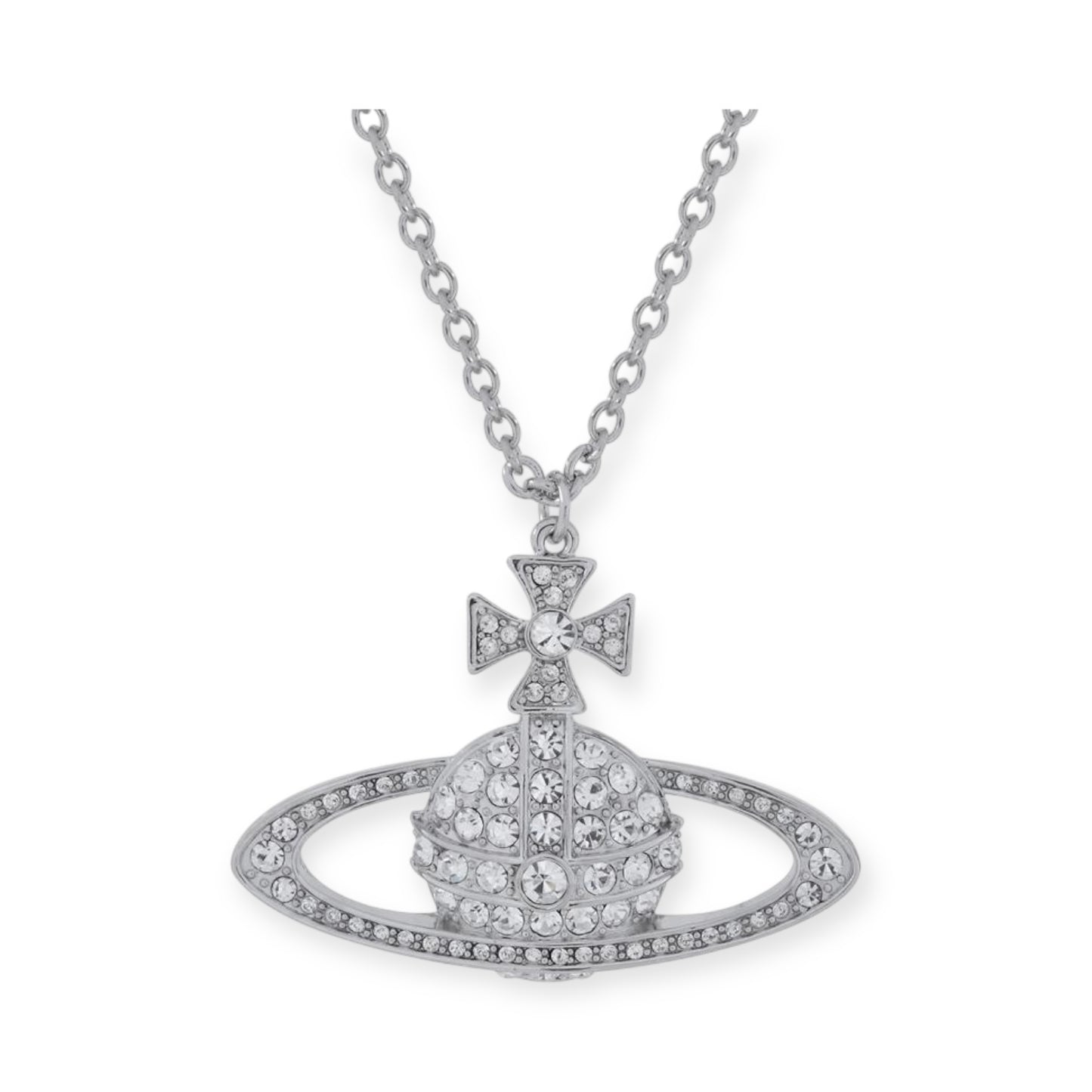 Large Gem Studded Encrusted Orb Pendant Necklace (3 colors)