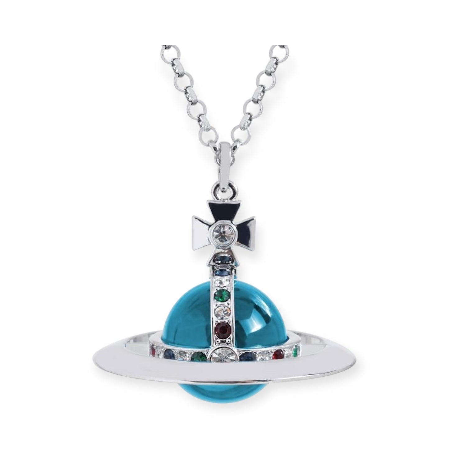 30MM Large Saturn Orb Pendant Necklace (15 Colors)
