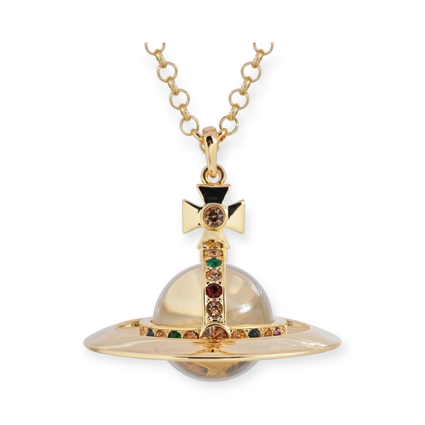 30MM Large Saturn Orb Pendant Necklace (15 Colors)