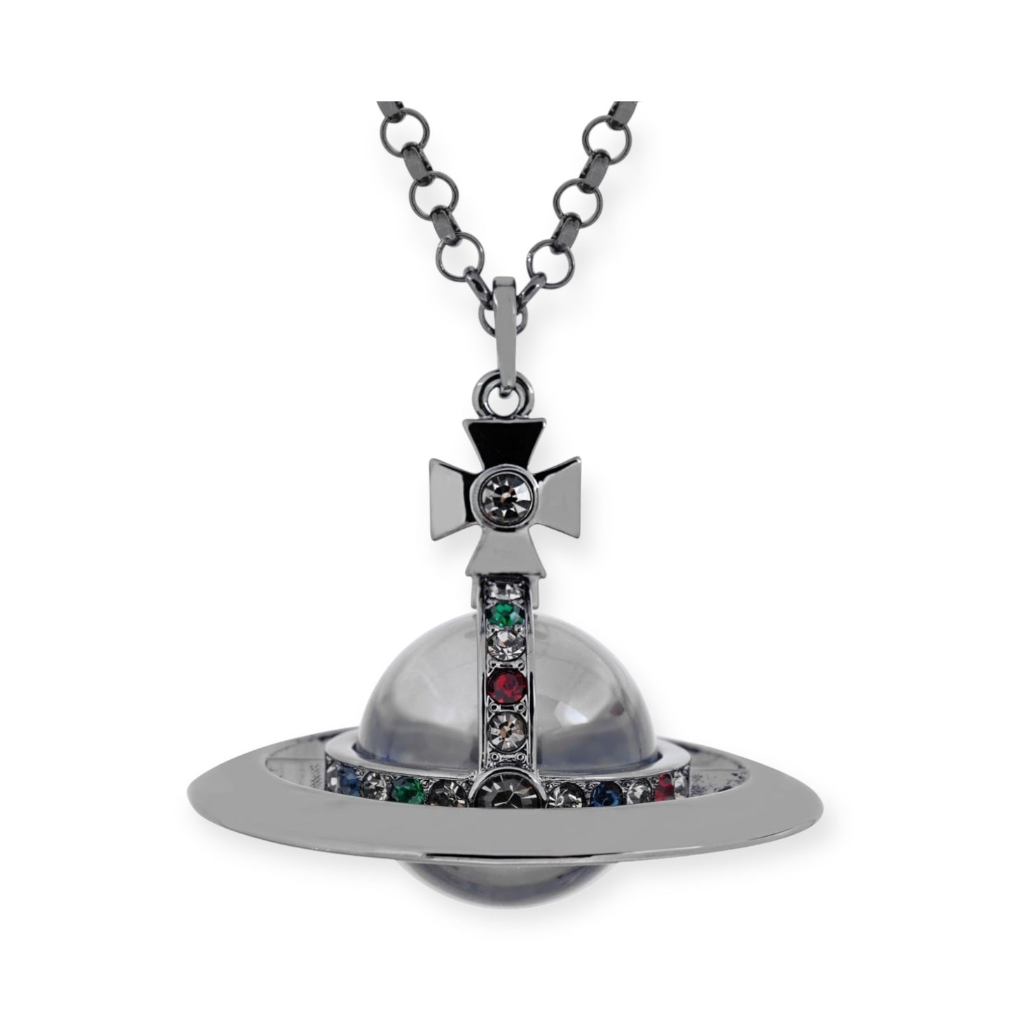 30MM Large Saturn Orb Pendant Necklace (15 Colors)