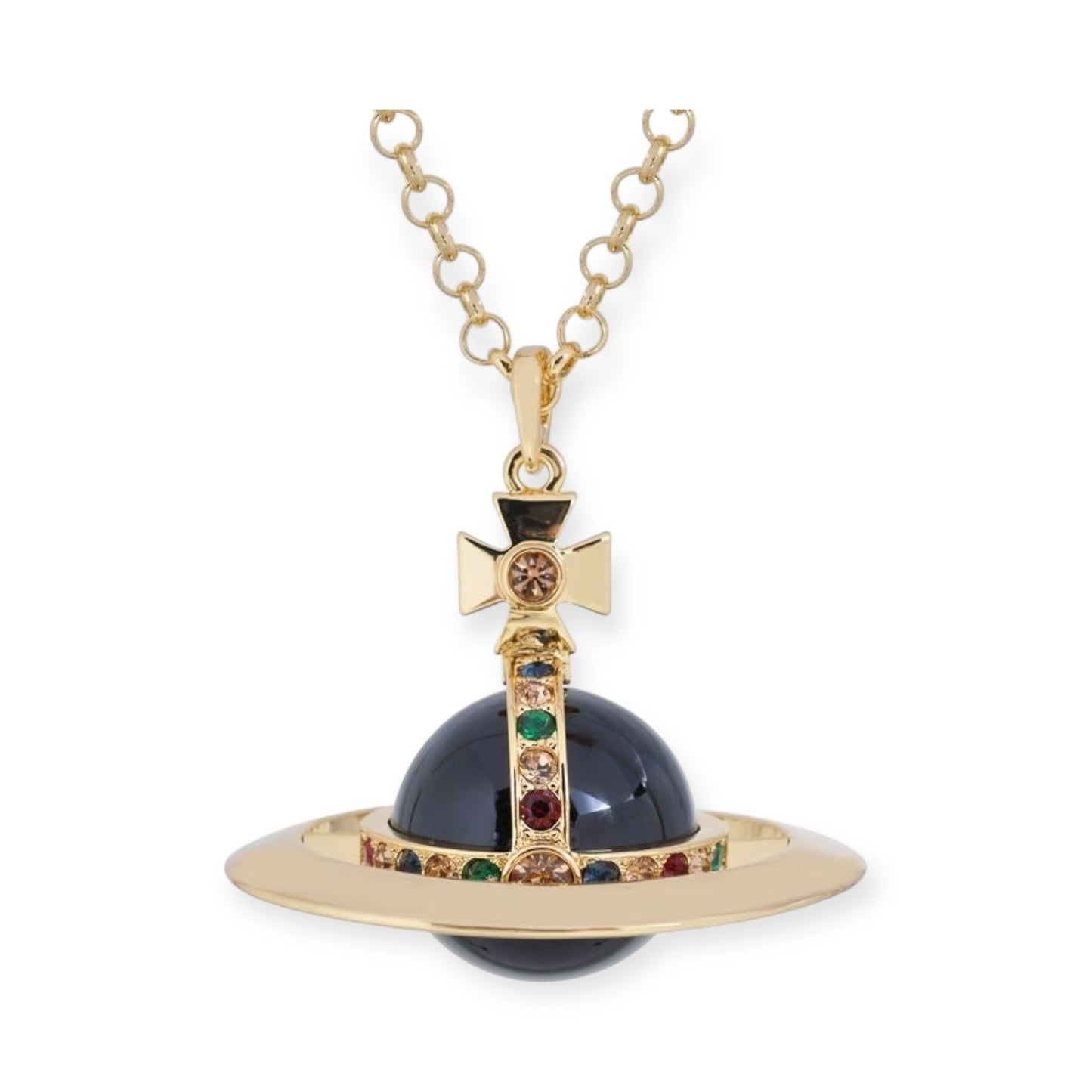 30MM Large Saturn Orb Pendant Necklace (15 Colors)