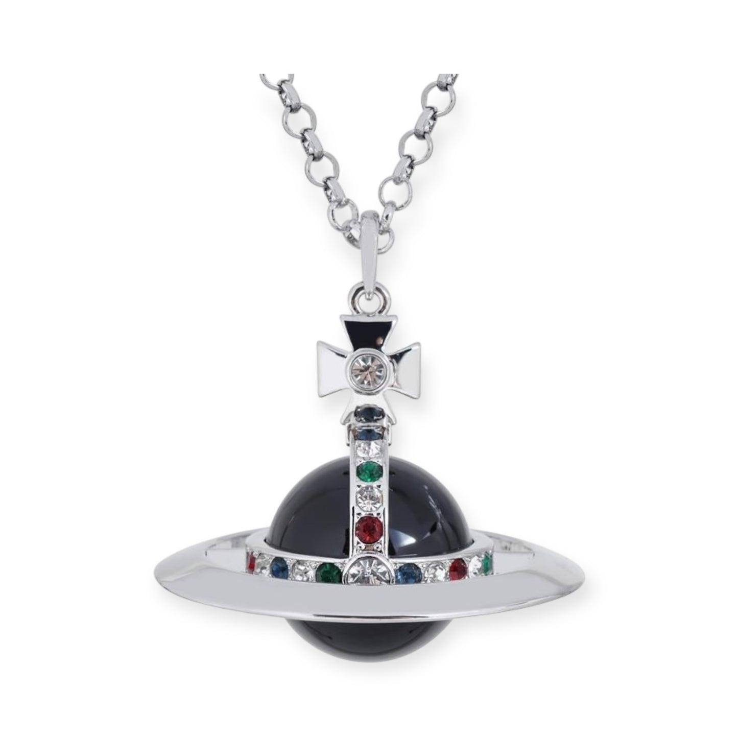 30MM Large Saturn Orb Pendant Necklace (15 Colors)