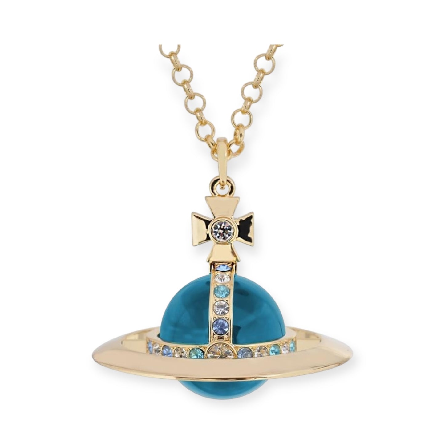 30MM Large Saturn Orb Pendant Necklace (15 Colors)