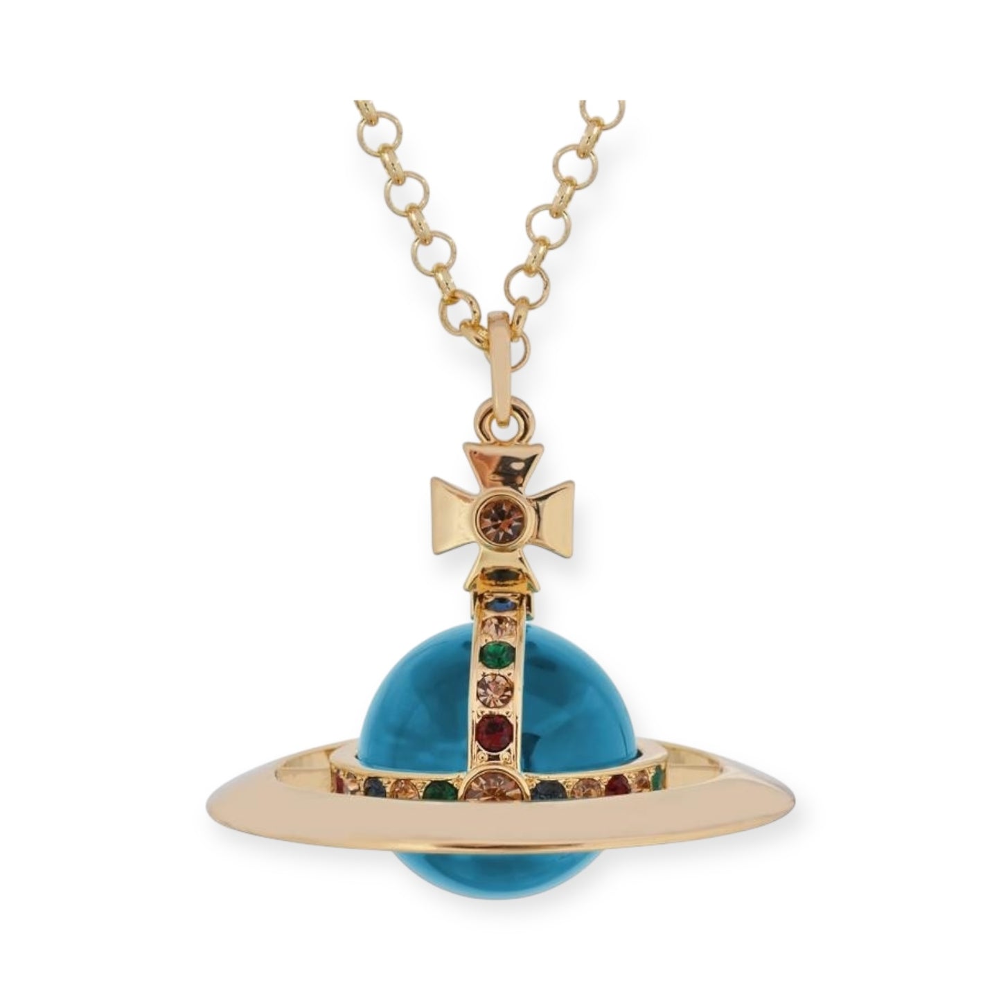30MM Large Saturn Orb Pendant Necklace (15 Colors)