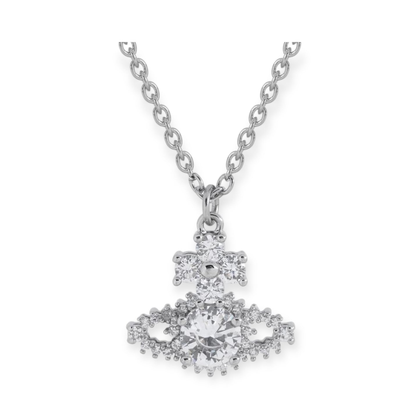 Crystallised Abstract Gem Studded Pendant Orb Necklace (3 Colors)