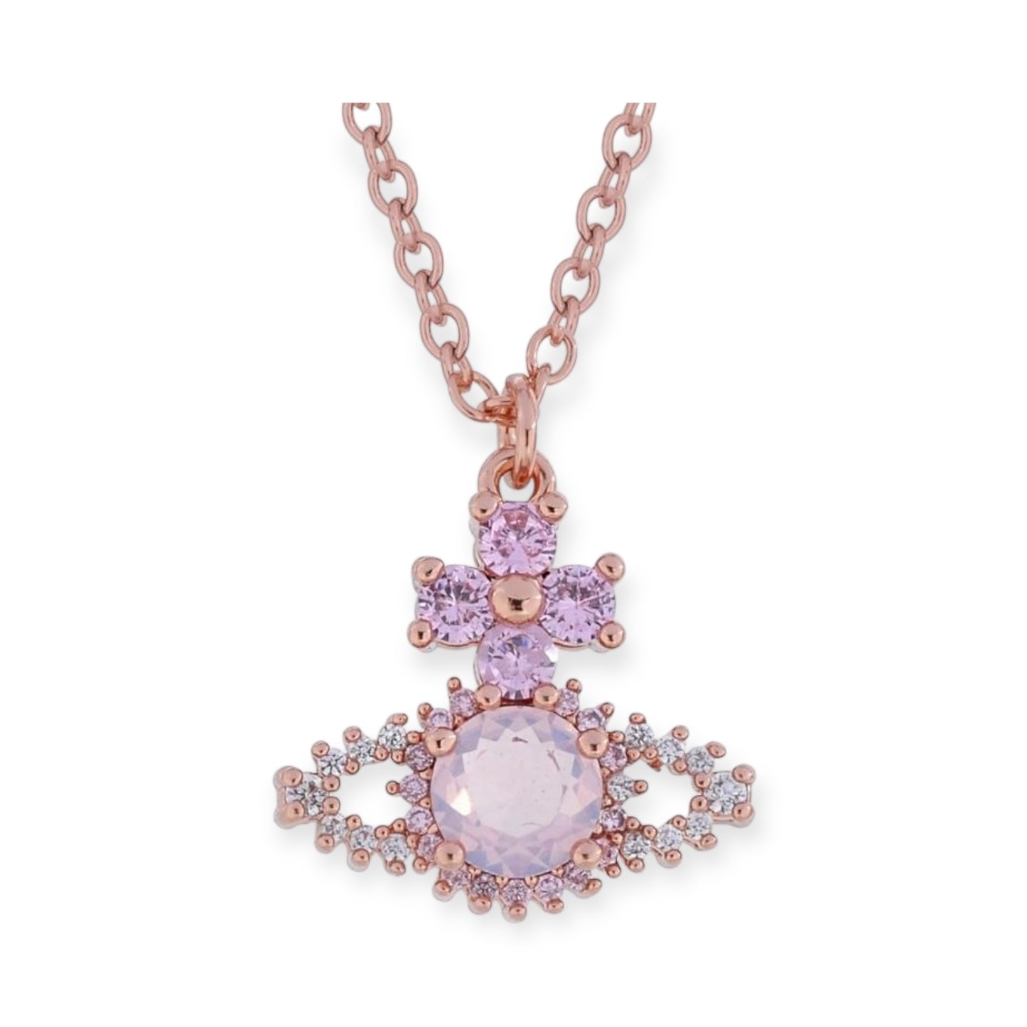 Crystallised Abstract Gem Studded Pendant Orb Necklace (3 Colors)