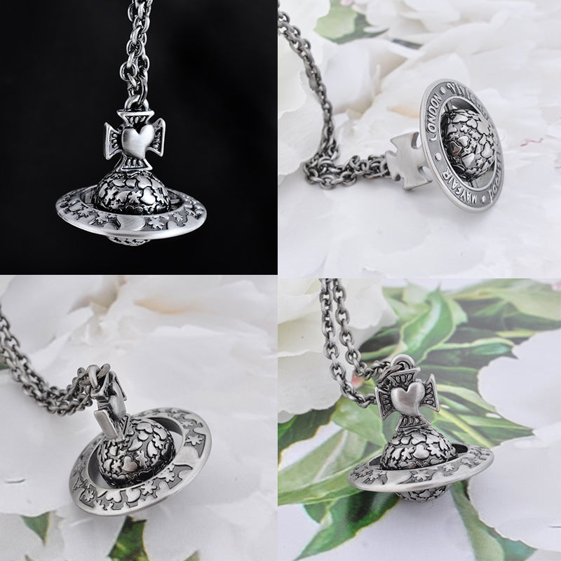 Graffiti Pattern Orb Pendant Necklace (4 Colors)