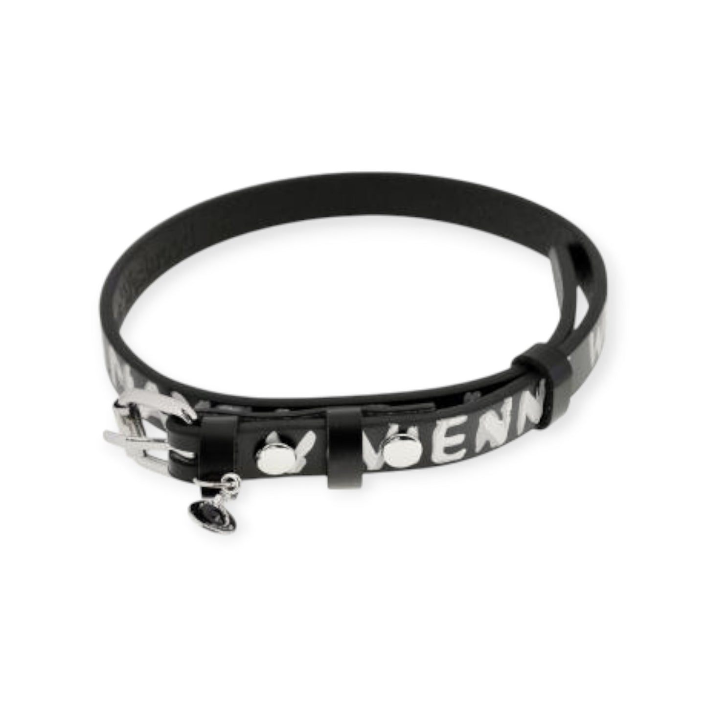 Statement Orb Design Leather Belt Choker Necklace / Bracelet (5 Colors)