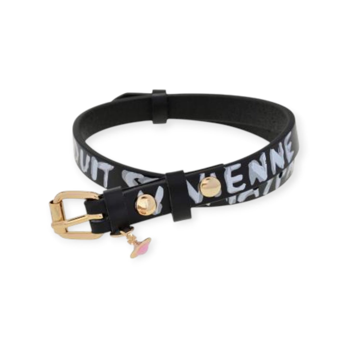 Statement Orb Design Leather Belt Choker Necklace / Bracelet (5 Colors)