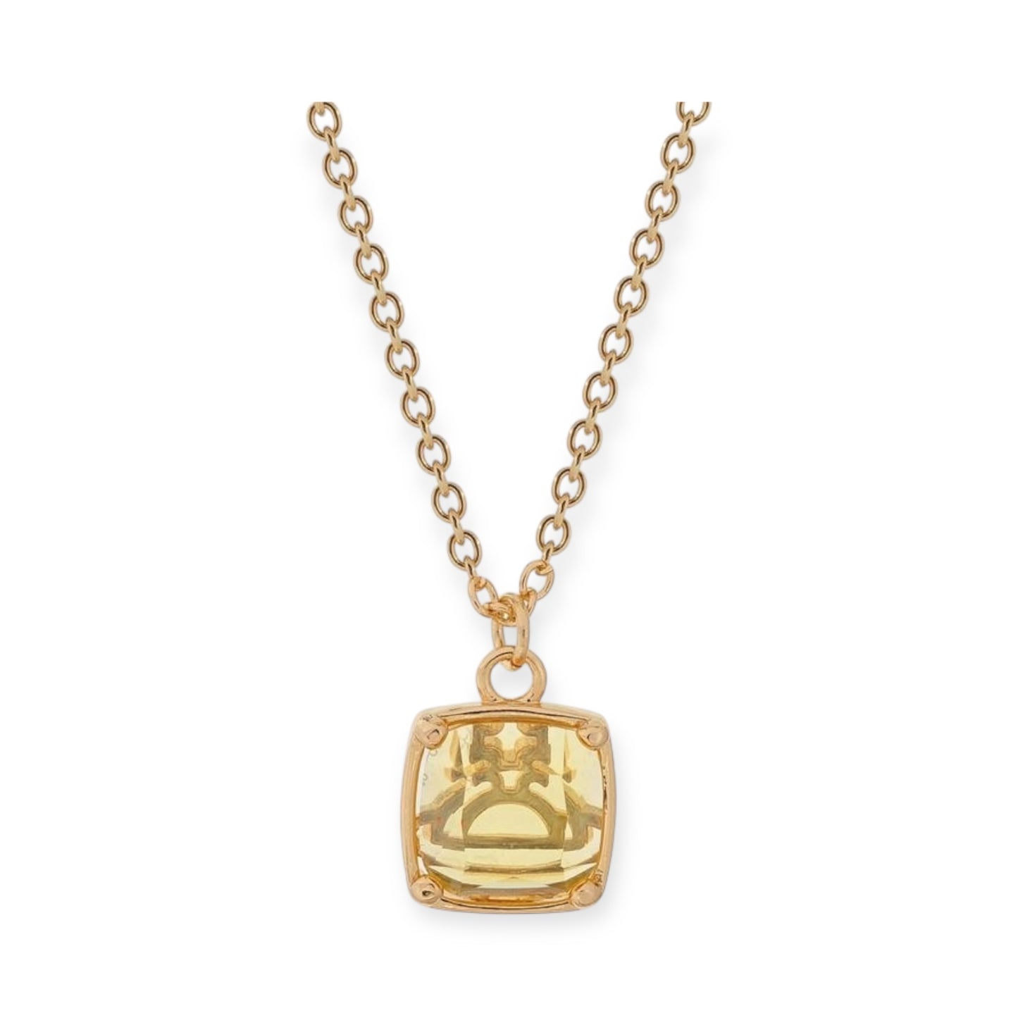 Colored Glass Square Orb Design Pendant Necklace (3 Colors)