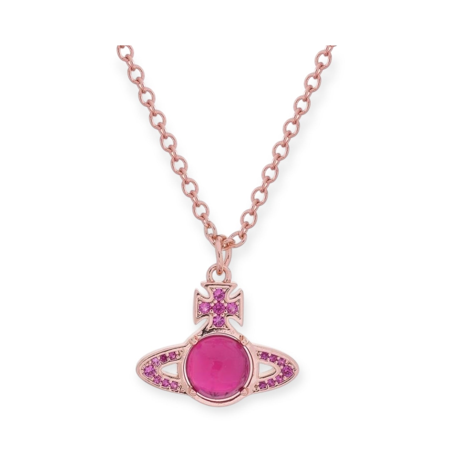 Colorful Studded Gem Orb Pendant Necklace (5 Colors)