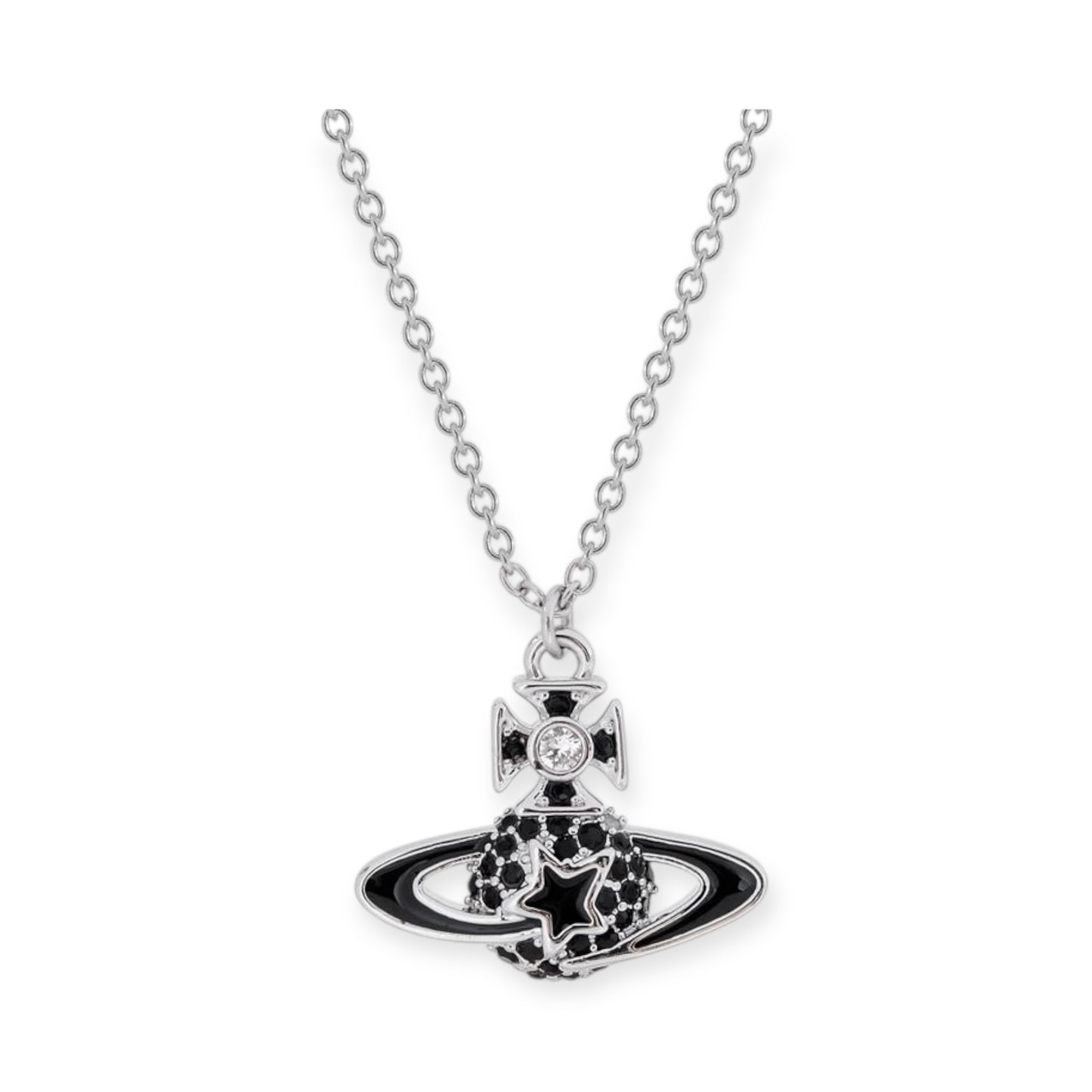 Shooting Star Mini Gem Studded Orb Pendant Necklace (5 Colors)