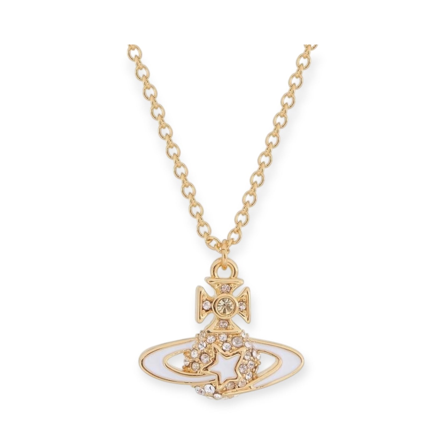 Shooting Star Mini Gem Studded Orb Pendant Necklace (5 Colors)